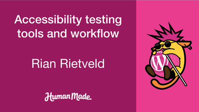 Accessibility testing tools and workflow