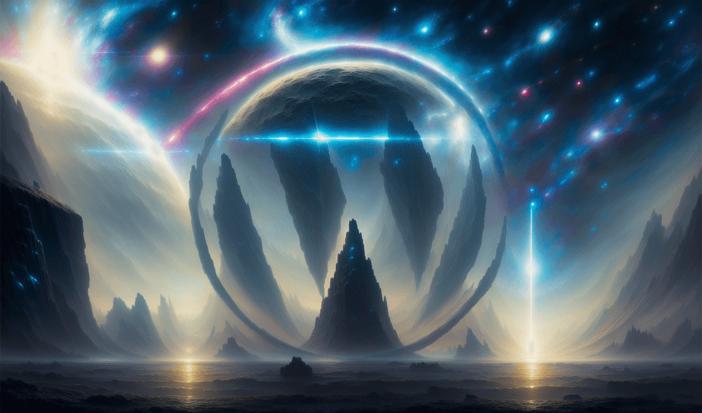 WordPress Wallpaper HD, 4k, iPhone, WordPress logo in space