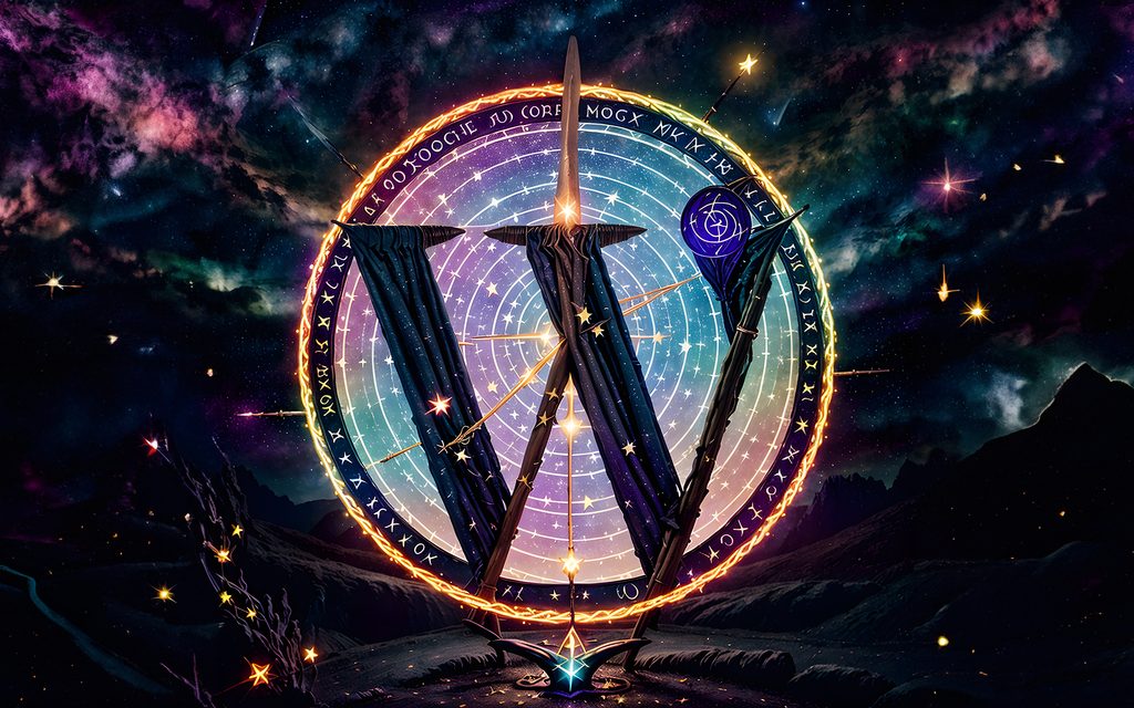 Halloween WordPress Wallpaper HD, 4k, WordPress logo dark magic