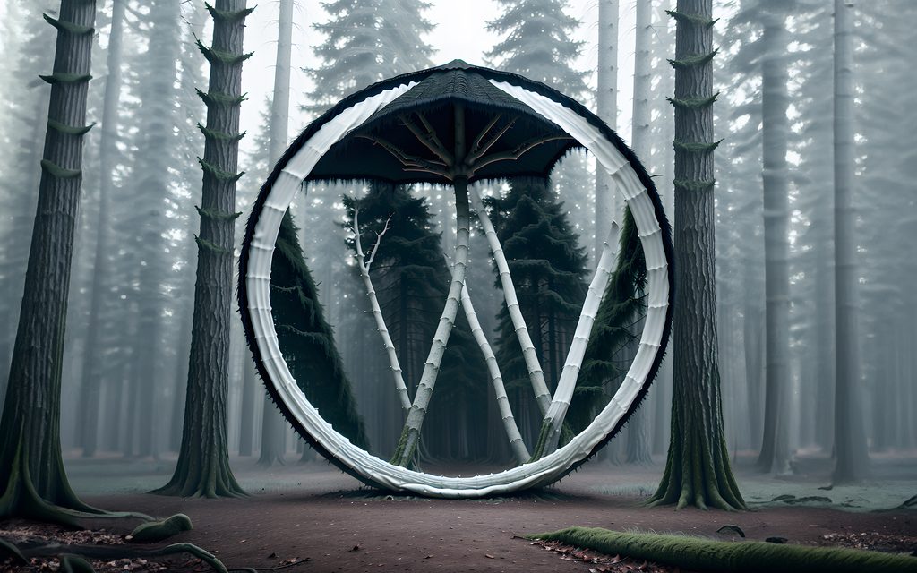 Halloween WordPress Wallpaper HD, 4k, 
WordPress logo dark forest