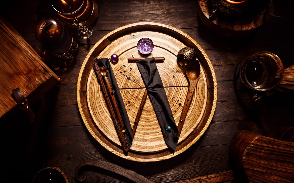 Halloween WordPress Wallpaper HD, 4k, 
WordPress logo on a magician's table