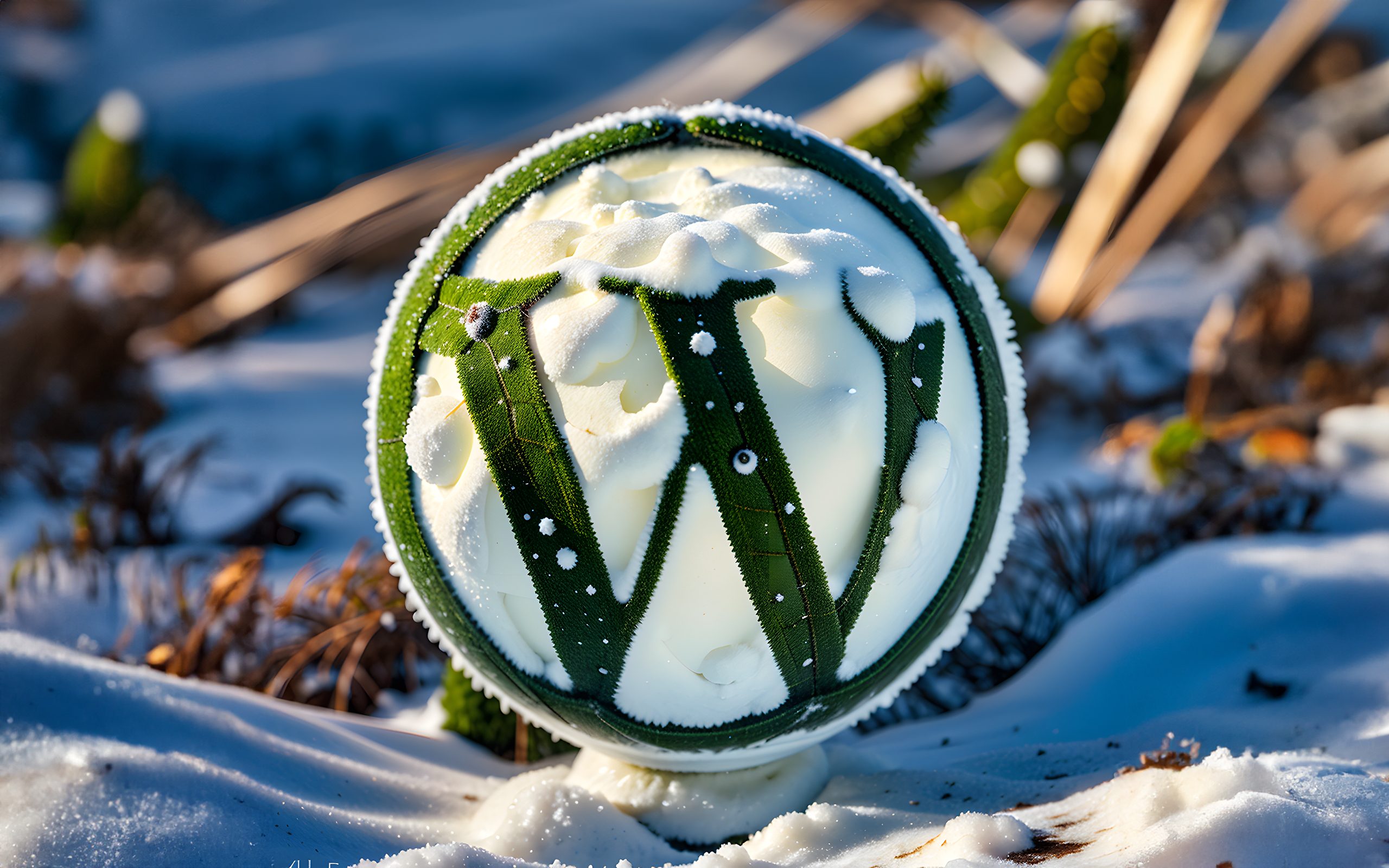 Christmas winter WordPress Wallpaper HD, 4k, 
WordPress logo snowball