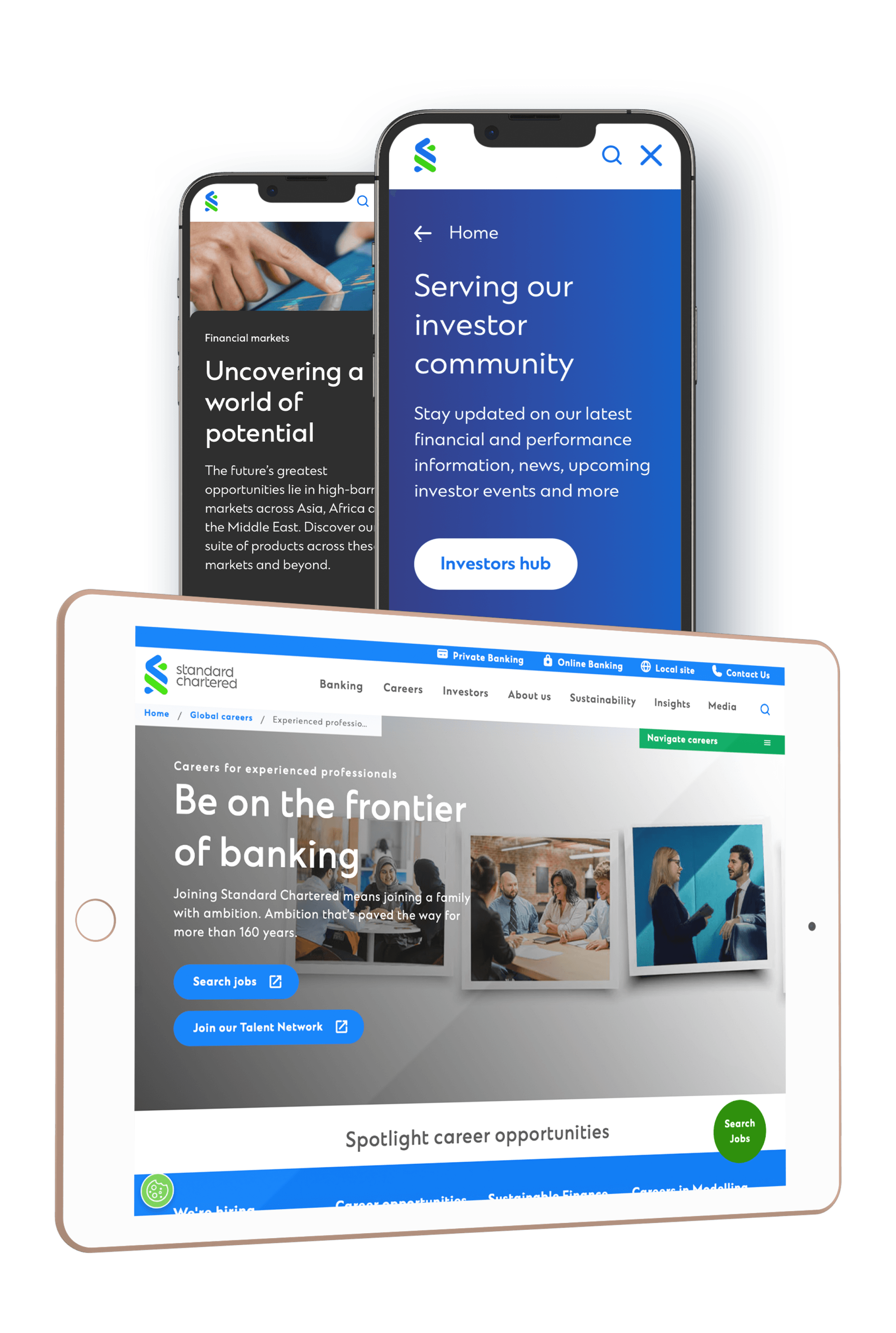 Preview of Standard Chartered website