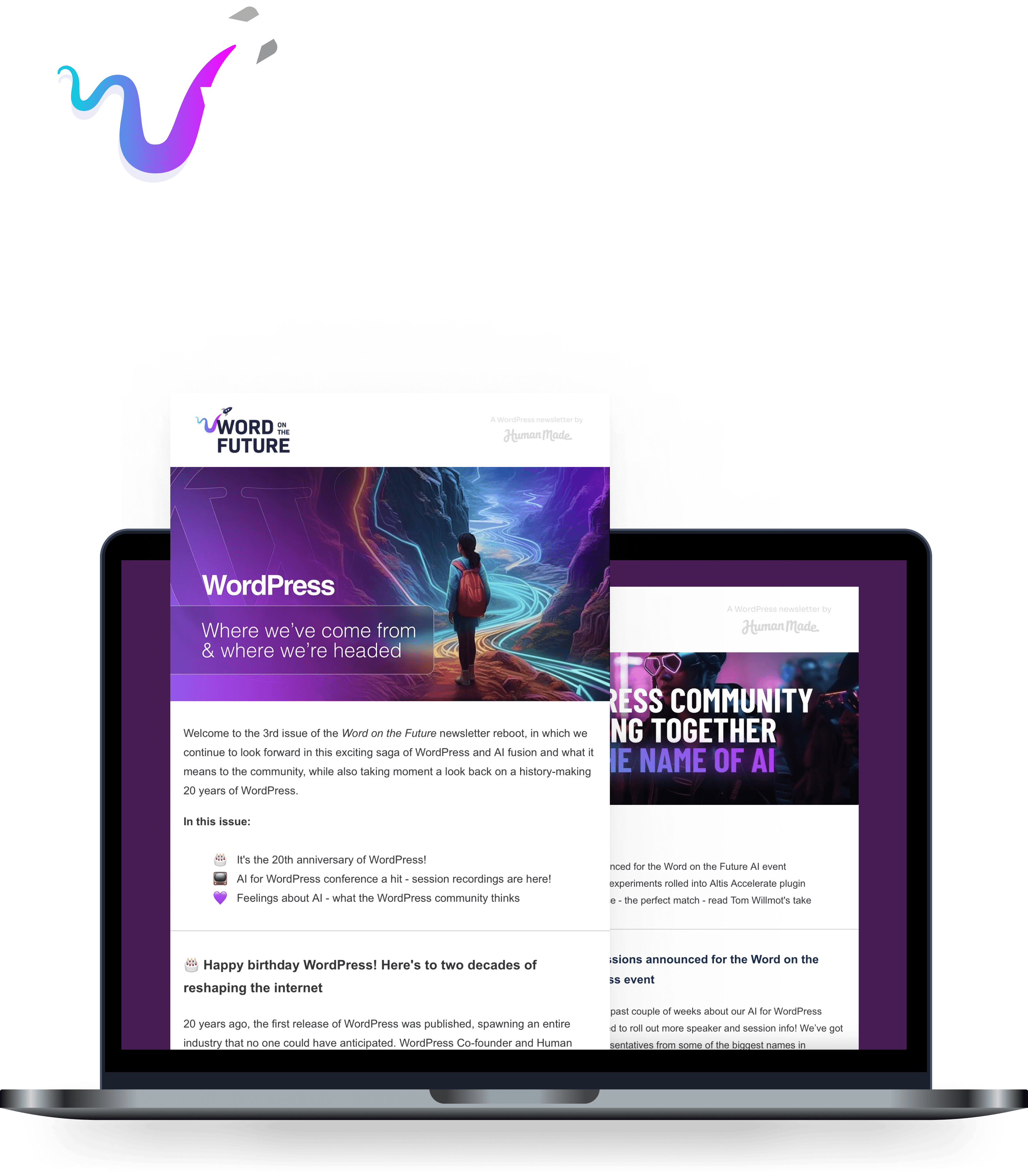 Word on the Future `WordPress newsletter - sign up for more higher ed events