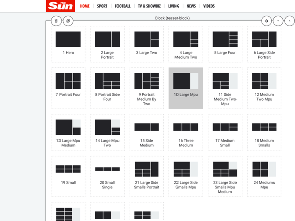 The sun layout builder