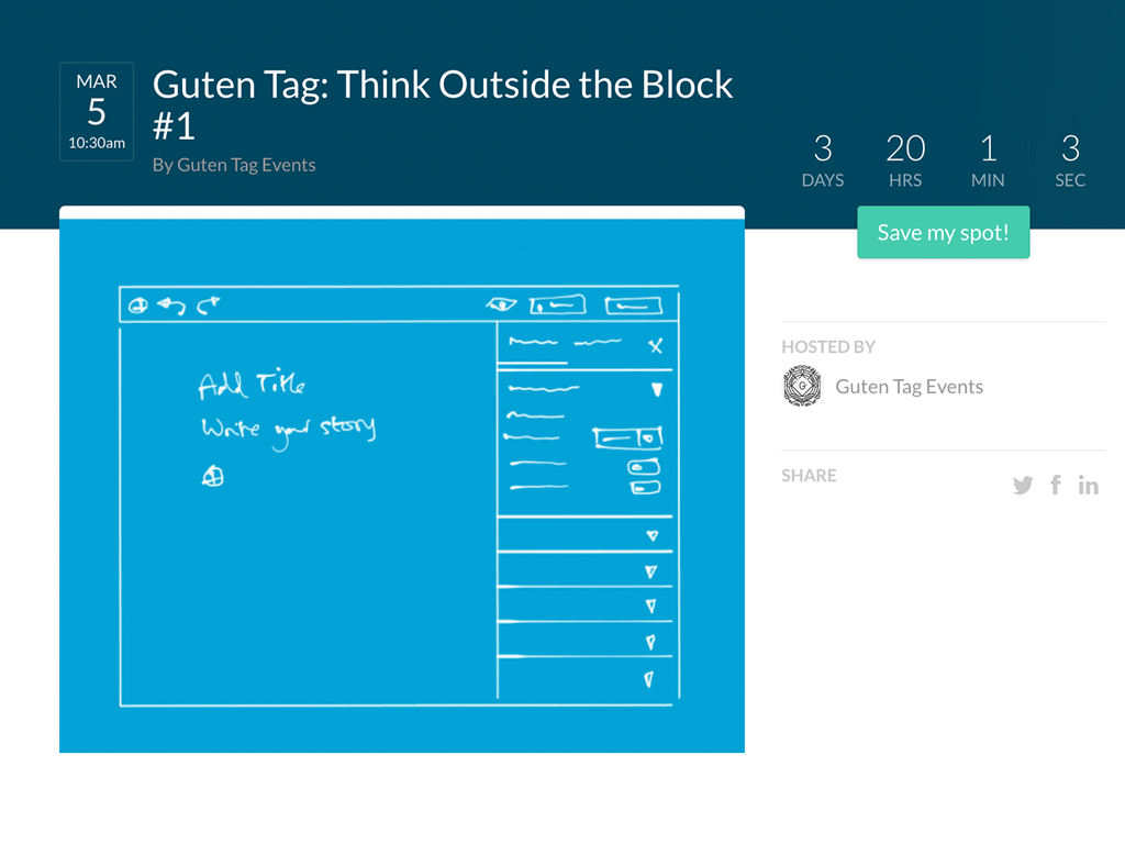 Join us and friends for Guten Tag: ‘Think Outside the Block’ March 5th