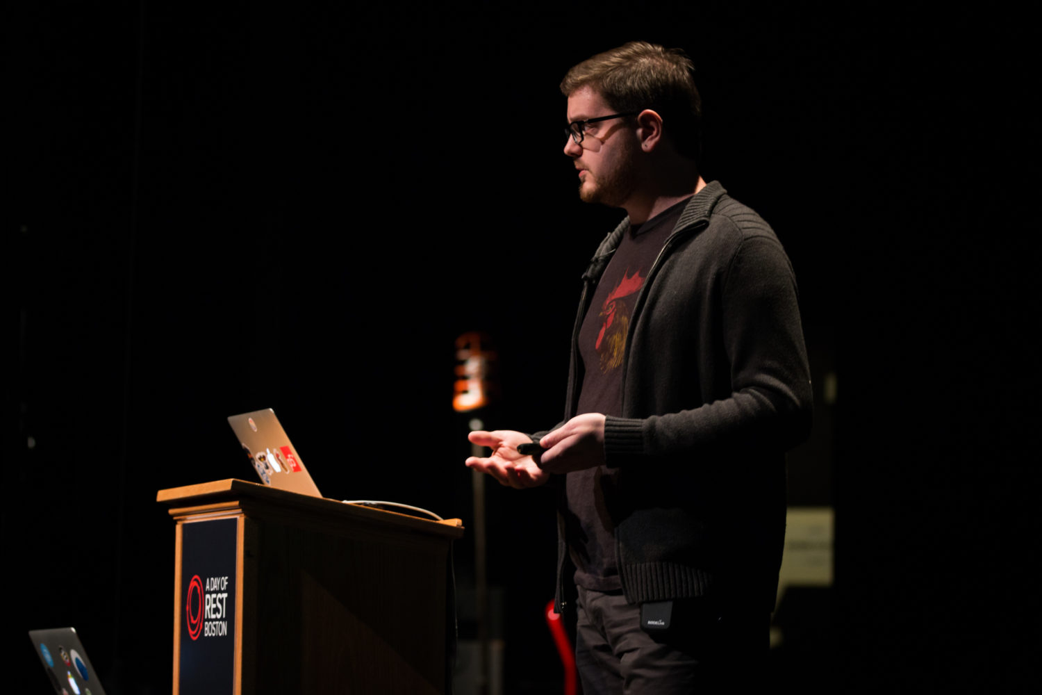 K. Adam speaking at A Day of REST, London, 2017