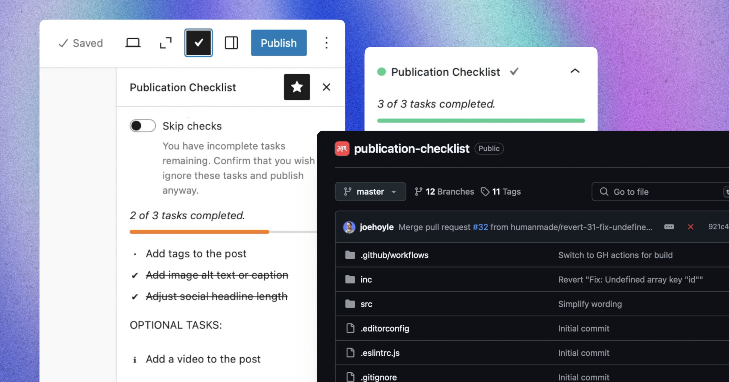 Publication Checklist plugin: quality control in WordPress